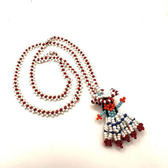 American Indian seed kachina doll necklace - Picture 1 of 7